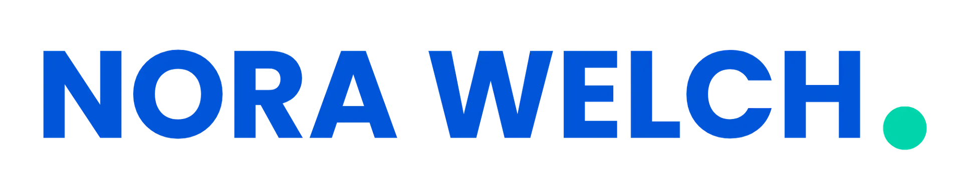 Name logo with blue text and green dot.